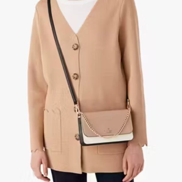NEW Kate Spade Madison Mini Flap Crossbody toasted hazelnut multi - Picture 2 of 12